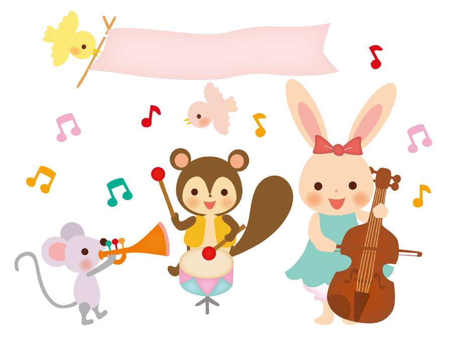 無料イラスト 動物たちの音楽会 パブリックドメインq 著作権フリー画像素材集