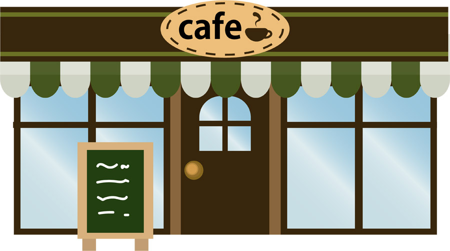 喫茶店 イラスト 家のイラスト