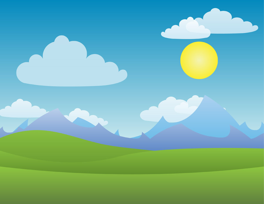 無料イラスト, ベクター, SVG, 風景（イラスト）, 自然, 山