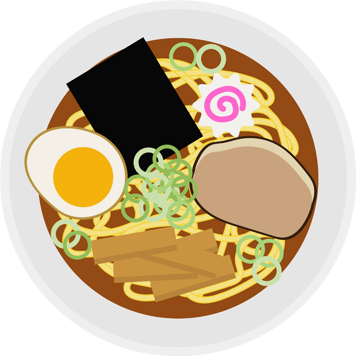 無料イラスト 真上から見たラーメン パブリックドメインq 著作権