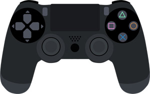 [無料イラスト] PS4のコントローラーのDUALSHOCK 4