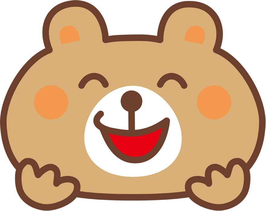 無料イラスト 笑顔のクマの顔 パブリックドメインq 著作権フリー