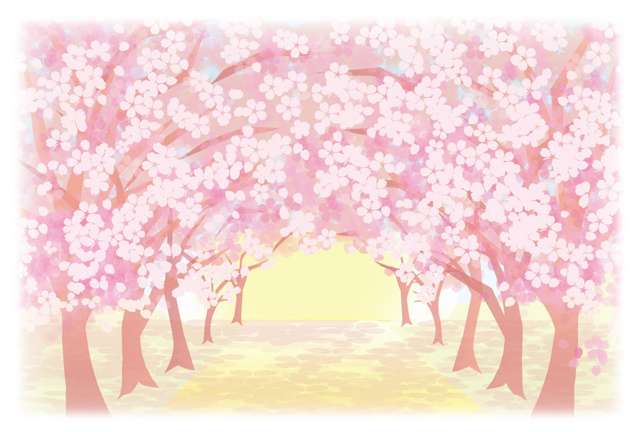 フリーイラスト, CC0 イラスト, 風景（イラスト）, 花（イラスト）, 桜（サクラ）, 春（イラスト）, 樹木