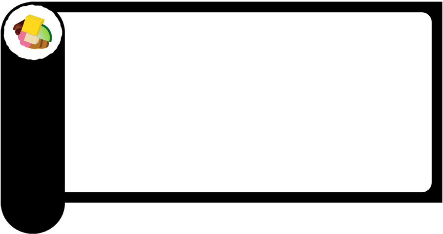 フリーイラスト 巻物のような太巻き寿司のフレーム パブリックドメインq 著作権フリー画像素材集