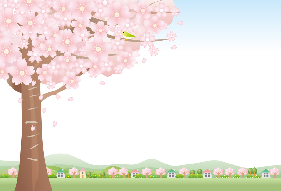 35 桜 風景 イラスト かわいい かっこいい無料イラスト素材集