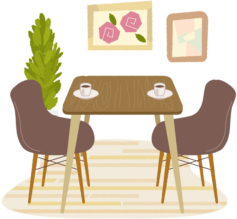 カフェ 椅子 イラスト Amrowebdesigners Com