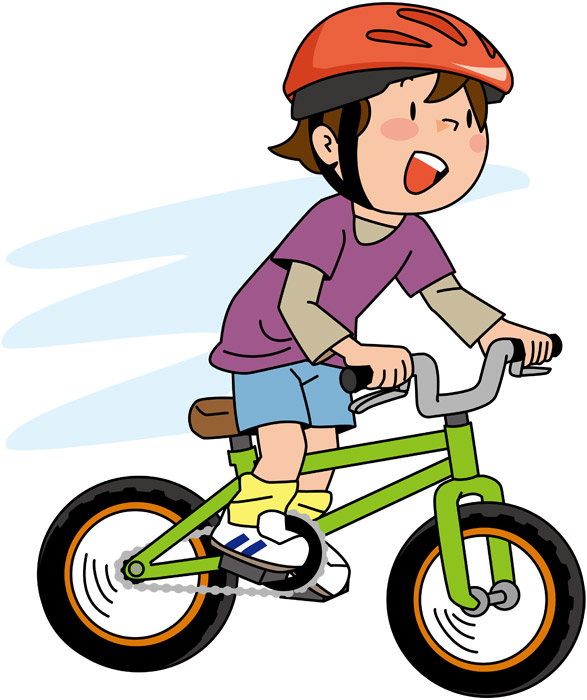 フリーイラスト 自転車に乗る男の子 パブリックドメインq 著作権フリー画像素材集