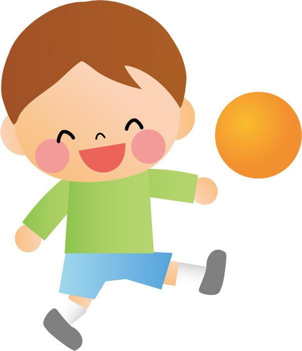 フリーイラスト ボール遊びする男の子 パブリックドメインq 著作権