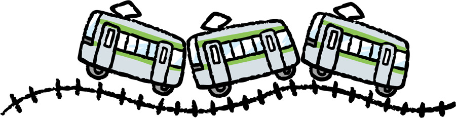 著作権フリーイラスト, ベクター, EPS, 乗り物（イラスト）, 鉄道車両, 電車, 線路