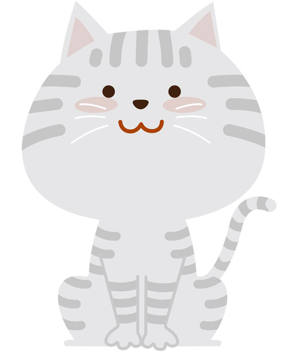 フリーイラスト 座っているかわいい猫 パブリックドメインq 著作権フリー画像素材集