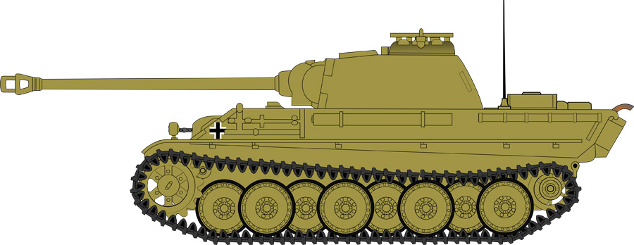 ベクター, SVG, 乗り物（イラスト）, 兵器, 戦車, 軍用車両, ドイツ軍, V号戦車パンター