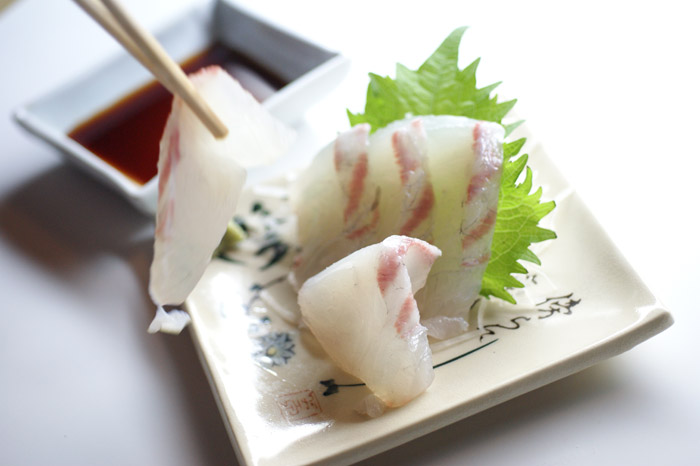 食べ物（写真）, 料理, 魚介料理, 日本料理, 和食, 刺身（さしみ）, 鯛（タイ）, 鯛料理