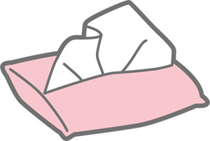 フリーイラスト ピンクのポケットティッシュ