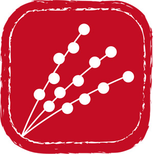 フリーイラスト 舞玉しだれ飾りのはんこ