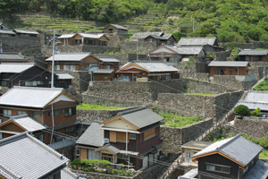 フリー写真 愛媛県愛南町の石垣の里