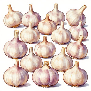 AI画像 たくさんのニンニク