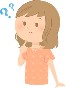 フリーイラスト 分からない女性