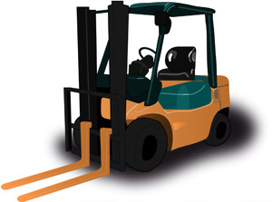 フリーイラスト フォークリフト