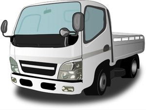 フリーイラスト 2トントラック