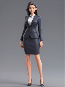 AI画像 ビジネスウーマンのフィギュア