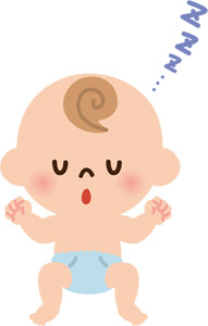 フリーイラスト 眠っている赤ちゃん