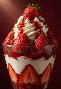 AI画像 いちごパフェ