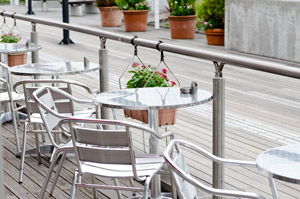 フリー写真 カフェのテラス席