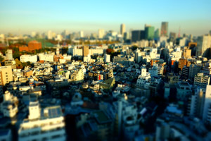 フリー写真 ミニチュア風の東京風景