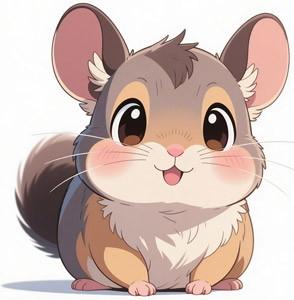 AI画像 かわいいチンチラ