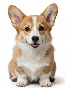 AI画像 子犬のコーギー