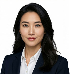 AI画像 女性会社員のバストアップショット