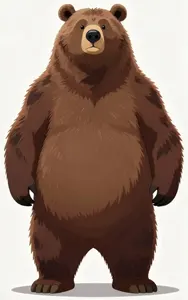 AI画像 直立するクマ