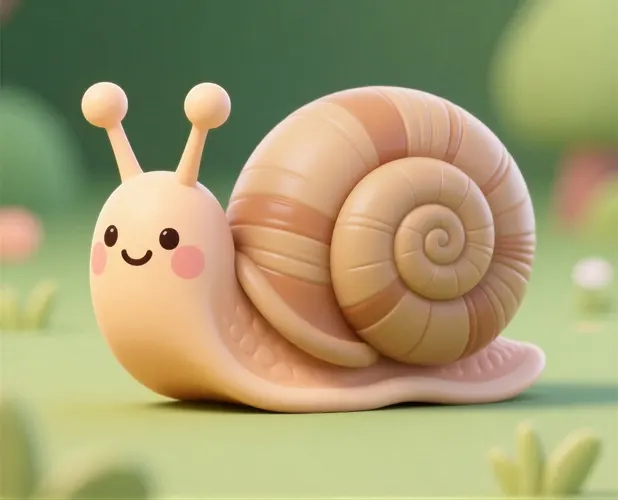 フリーAI画像, CC0 AI画像, イラスト（AI画像）, 動物（AI画像）, 貝類, 蝸牛（カタツムリ）, 6月, 梅雨