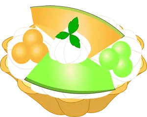 フリーイラスト メロンタルト