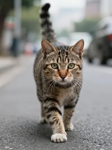 フリーAI画像, CC0 AI画像, 写真（AI画像）, 動物（AI画像）, 哺乳類, 猫（ネコ）, キジトラ猫