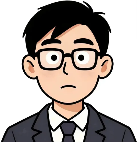 フリーAI画像, CC0 AI画像, イラスト（AI画像）, 人物（AI画像）, 男性（AI画像）, ビジネス, 仕事, 職業, ビジネスマン, サラリーマン, 眼鏡姿
