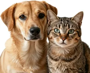 AI画像 犬と猫