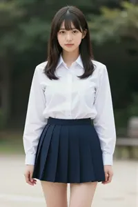 AI画像 スクールブラウス姿の女子学生