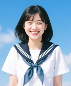 AI画像 笑っている女子学生