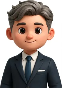 AI画像 3DCGのサラリーマン