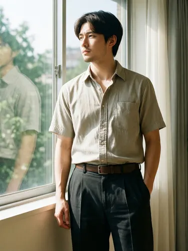 フリーAI画像, CC0 AI画像, 写真（AI画像）, 人物（AI画像）, 男性（AI画像）, アジア人男性, 若い男性, ポートレイト