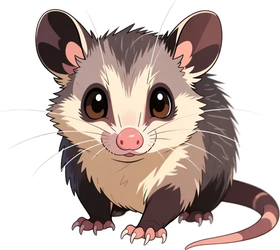 フリーAI画像, CC0 AI画像, イラスト（AI画像）, 動物（AI画像）, 哺乳類, オポッサム