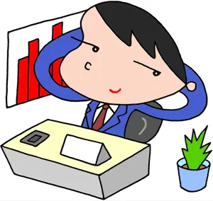 フリーイラスト 管理職に出世した男性会社員