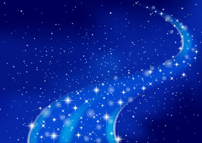 フリーイラスト, CC0 イラスト, ベクター, AI, 風景（イラスト）, 自然, 夜空, 夜, 天の川, 星, 7月, 七夕