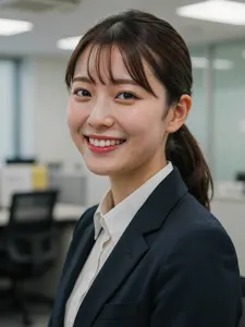 AI画像 会社内の女性会社員