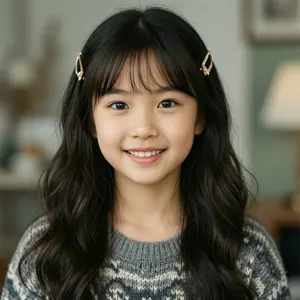 AI画像 セーターを着たアジア人の女の子