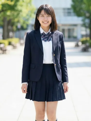 フリーAI画像, CC0 AI画像, 写真（AI画像）, 人物（AI画像）, 少女（AI画像）, アジアの少女, ポートレイト, 学生（生徒）, 学生服, 高校生, ブレザー（制服）