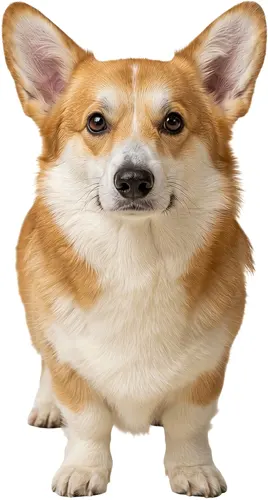 フリーAI画像, CC0 AI画像, 写真（AI画像）, 動物（AI画像）, 哺乳類, 犬（イヌ）, ウェルシュ・コーギー, 白背景