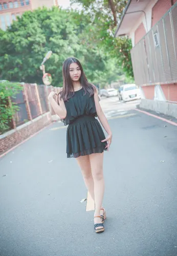 フリー写真, 人物（写真）, 女性（写真）, アジア人女性, 若い女性, ポートレイト, 台湾人, 台湾人女性（207）, ミニワンピース姿, 全身（写真）