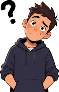 AI画像 首をかしげる少年